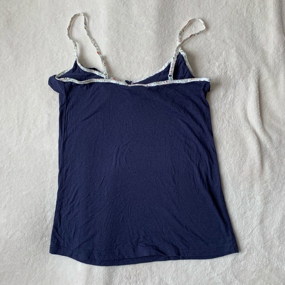 🍍 Wet Seal navy cami ruffle & floral details sz S - Picture 4 of 6